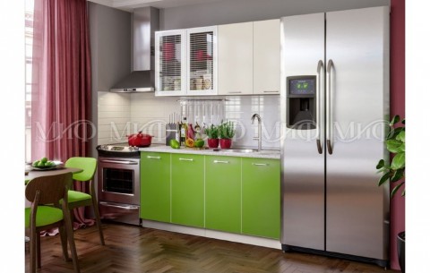 Кухня ЛДСП Фортуна 1600, олива / беж