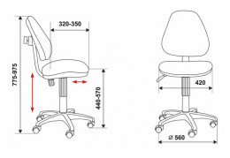 Детское компьютерное кресло Бюрократ KD-4