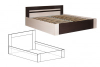 Кровать (б/м, б/о) Софи 164 см