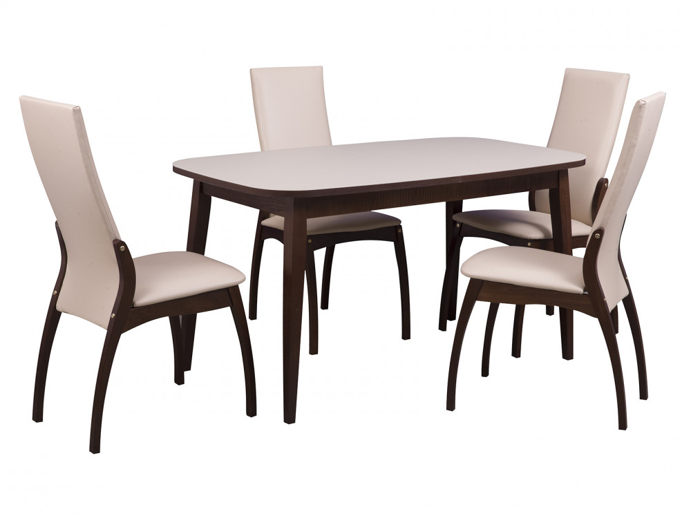 Обеденная группа для столовой и гостиной Мебвилл Турин + 4 стула Токио