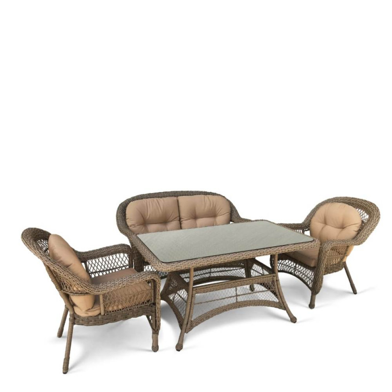 Комплект плетеной мебели T130/LV-520BB-Beige_Beige Комплект плетеной мебели T130/LV-520BB-Beige_Beige