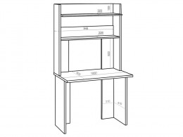 Компьютерный стол СКЛ-Прям100+НКЛХ-