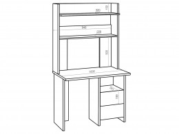 Компьютерный стол СКЛ-Прям100+НКЛХ-