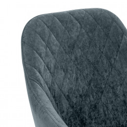 Стул с подлокотниками Leset Слим, каркас Черный, велюр Темно-зеленый