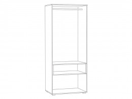 Распашной шкаф  2-х створчатый Лайт