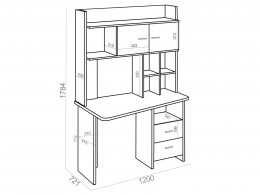 Компьютерный стол СКЛ-Трап120+НКЛХ-