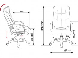 Кресло руководителя Бюрократ CH-824