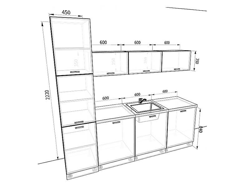 Кухня Люкс 2,3 метра Кухня Люкс 2,3 метра